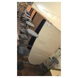 Assorted classroom/student desks or activity table