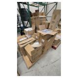 Pallet of disposable food-service cups, containers