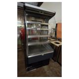 Glass-front commercial cafeteria display/serving c