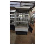 Glass-front commercial cafeteria display/serving c