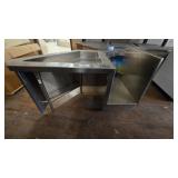 Stainless steel sink/work station with drainboard