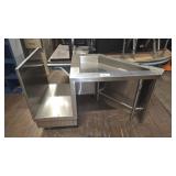 Stainless steel commercial sink/work table and ass
