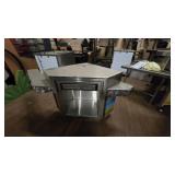 Stainless steel cafeteria serving/counter station