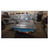 Stainless steel cafeteria serving-line/display sta