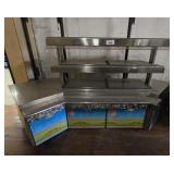 Stainless steel cafeteria serving-line station wit