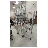 Assorted aluminum rolling racks/carts.