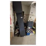 Assorted classroom/storage items including padded/