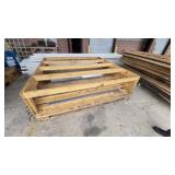 Assorted wooden shipping crates/pallet frames and