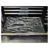Tools in GM Toolbox Marked Box End Wrenches