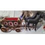 Lighted Stagecoach and horses 28" long