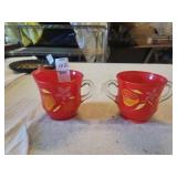Vintage cream & sugar glass