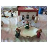 Angel bowl  & perfume bottles