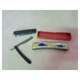 Straight razor & brand Master Harmonica