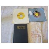 2 records and bank bags  & book