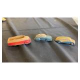Lot of 3 Sun Rubber Toy Company Rubber Cars