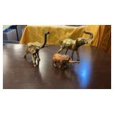 Brass and Copper Elephant Figurines