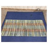 Vintage hand woven rag rug  -  69 x 30 inches