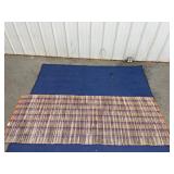 Vintage hand woven rag rug -  82 x 29 inches