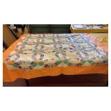 83x84 Wedding Ring Quilt Top
