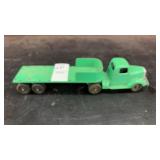 Vintage 1950s Tootsie Toy Green Semi Tractor