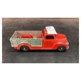 Antique Hubley Kiddie Toy HUBLEY STAKE TRUCK Red