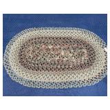 Vintage hand braided rug -  45 x 28 inches