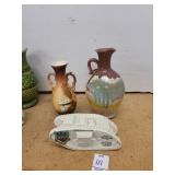 British tank & vase & small pitcher