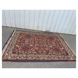 Woven area rug with fringe ends - 6 x 9 feet