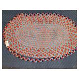 Vintage hand woven rug -  30 x 19 inches **torn**