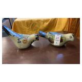 Vintage Pottery Bird Figurines