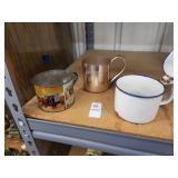 3 metal cups