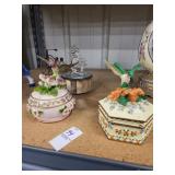 Humming bird collection & love bird music box