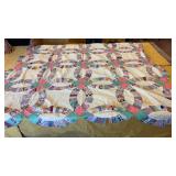 71x70 Wedding Ring Quilt Top