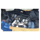 American Biker Wolf Shirt L