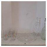 vintage Indiana Glass Pebble Leaf Clear Glass Egg