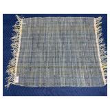 Vintage hand woven rag rug -  31 x 28 inches