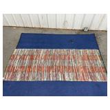 Vintage hand woven rag rug -  79 x 30 inches