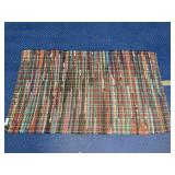 Vintage hand woven rag rug -  47 x 27 inches
