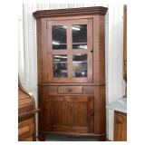 Antique Soap Hollow Corner Cupboard - 42 x 79 x