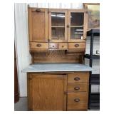 Antique Hoosier style wooden cabinet 42 x 71 x 26