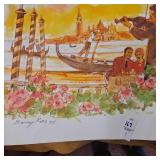 vintage watercolor print of Venice, Italy, by