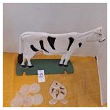 vintage cast iron dairy cow doorstop,Wind chimes