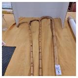 Two bamboo canes,one cane