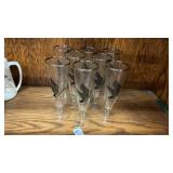 Sportsman series pilsner glasses featuring a