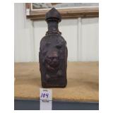 Decanter glass covered leather