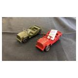 Two Tootsie Toy Jeep Metal Cars Die Cast