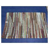 Vintage hand woven rag rug  -  46 x 29 inches