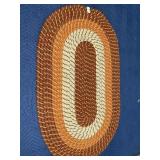 Vintage hand woven rug -  51 x 31 inches