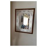 Floral design wall mirror