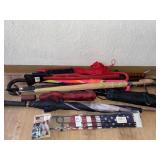 Umbrellas & American flag lot